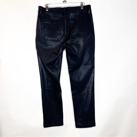 PAIGE | Mayslie Straight Ankle Jeans Black Fog Luxe Coating Revolve - Picture 3 of 7